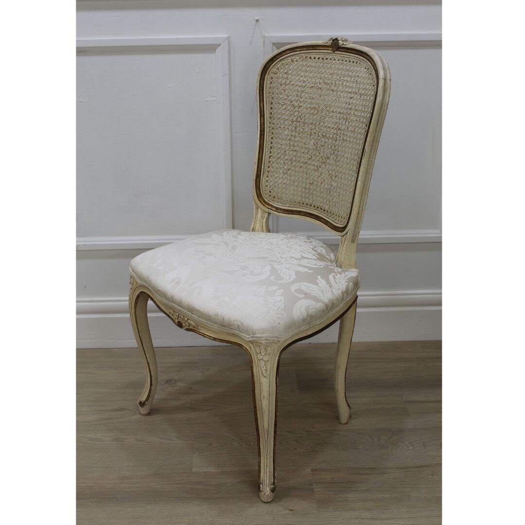 set of 4 french chairs with caning, unfinished