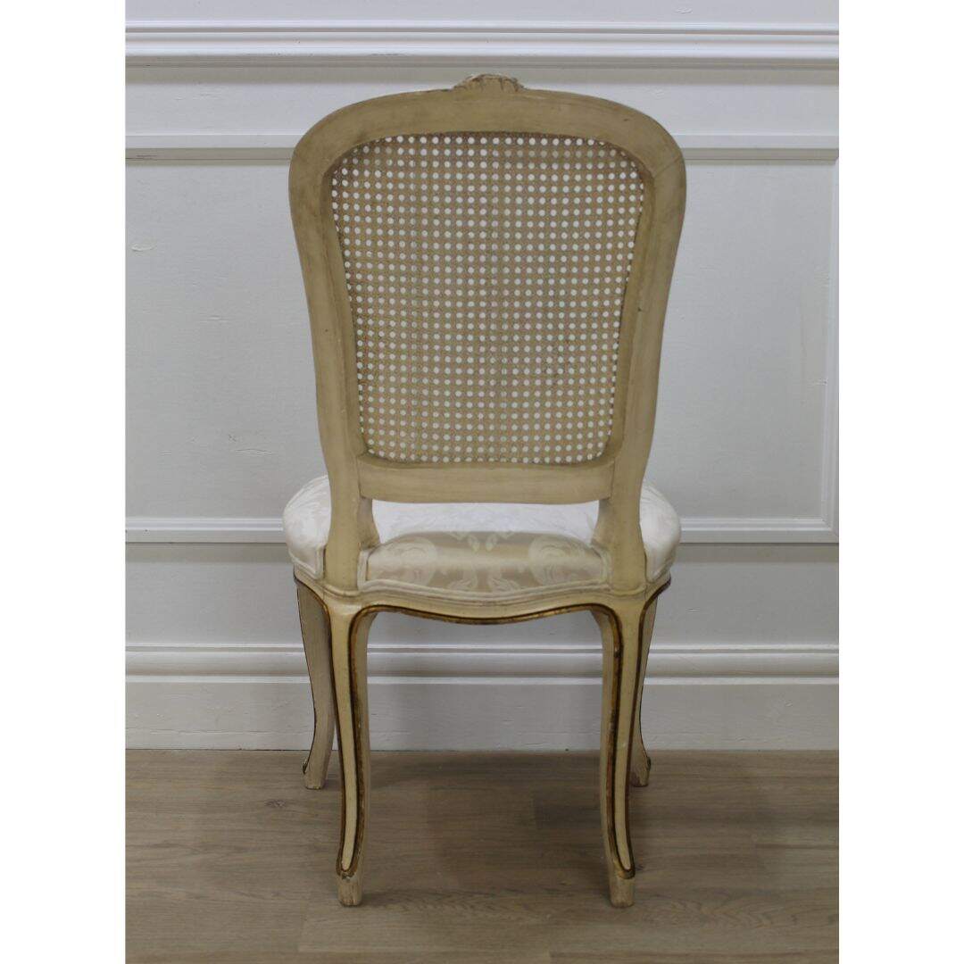 set of 4 french chairs with caning, unfinished