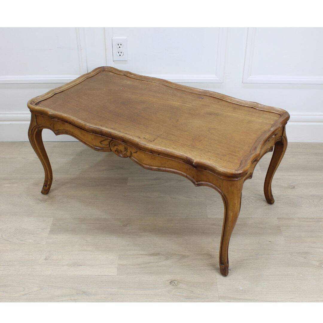 small french provincial coffee table, unfinished