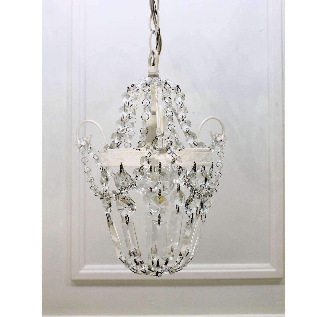 small chandelier with crystals