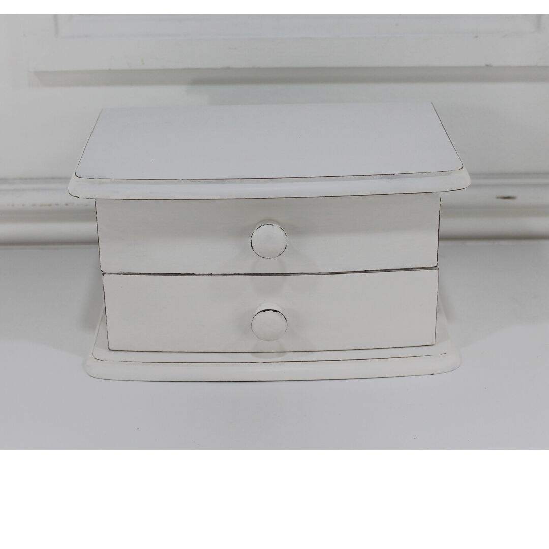 Small white jewelry box