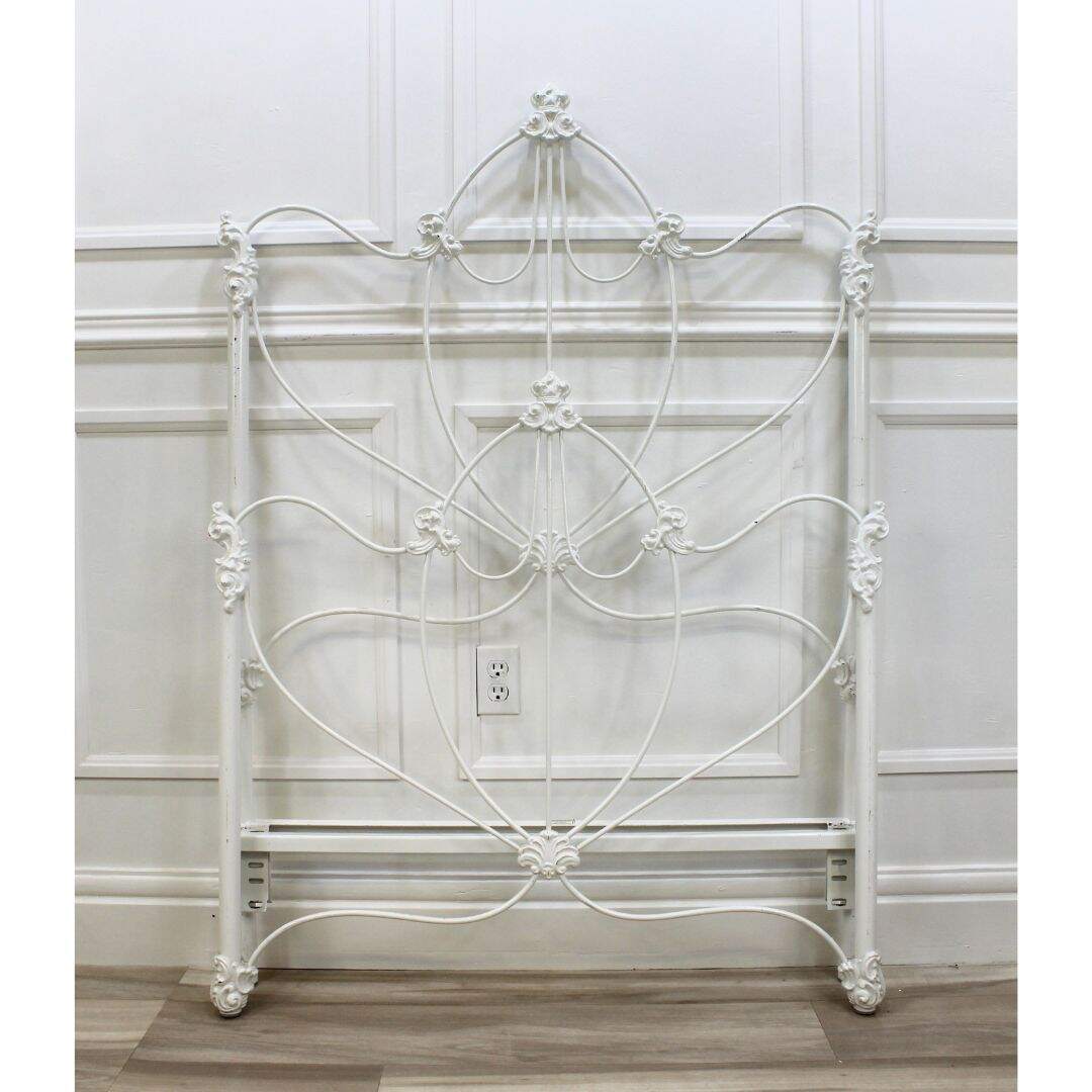 twin wought iron bed