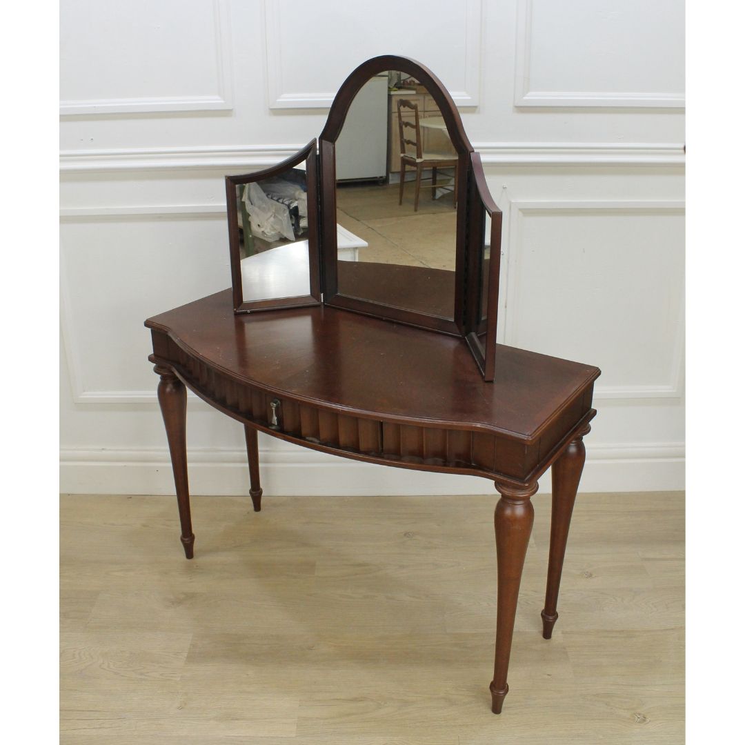 vanity with 3 part mirror, unpainted