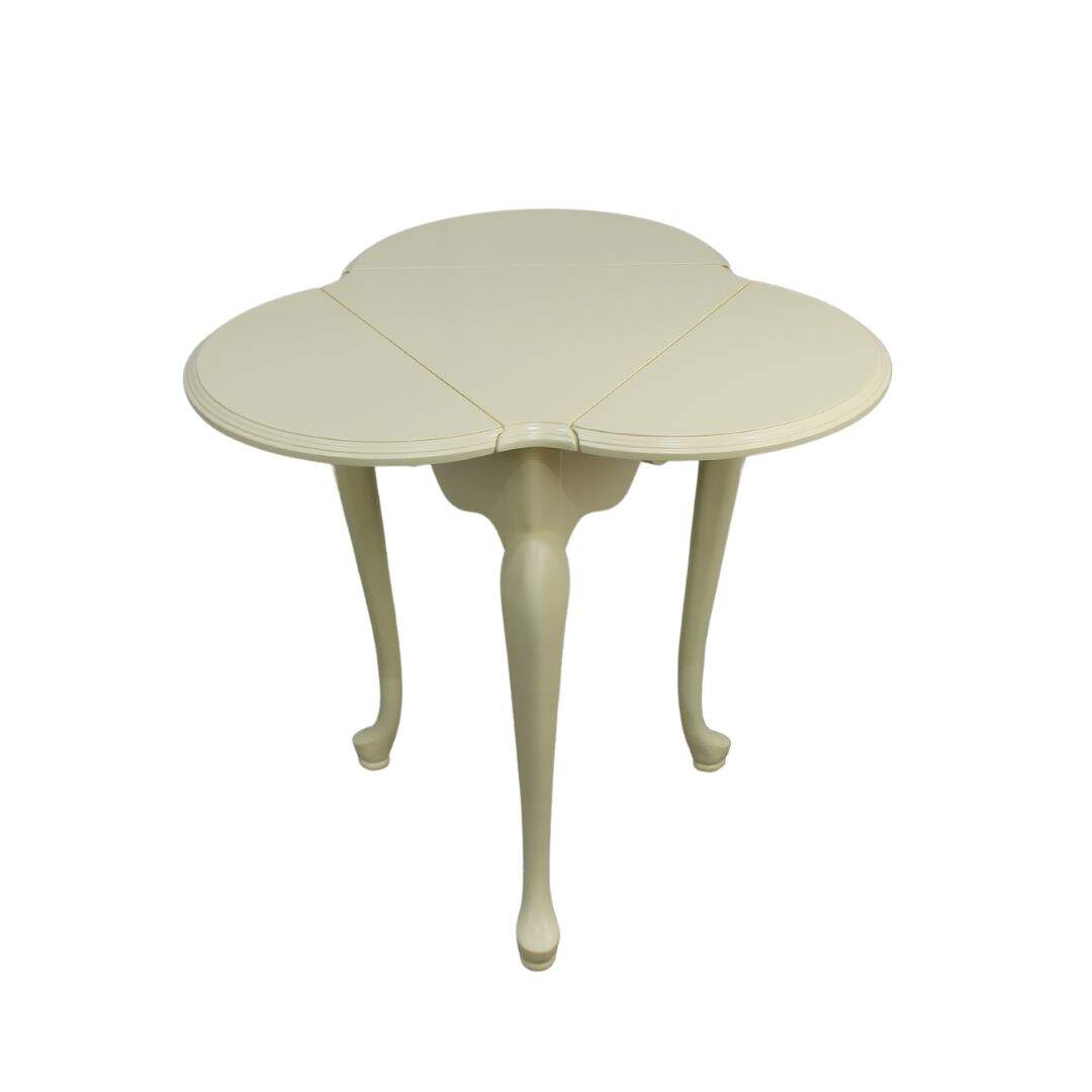 Yellow drop leaf side table