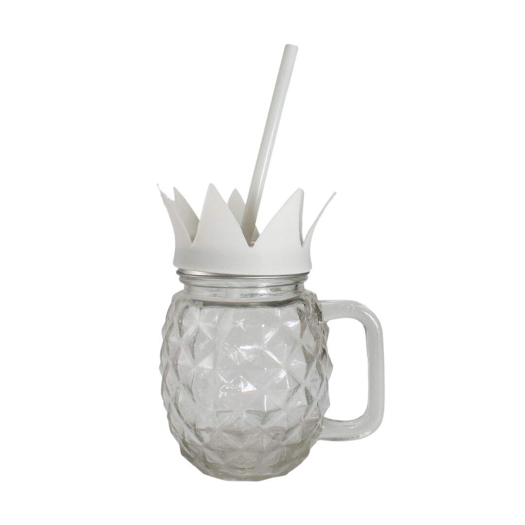 Pineapple jar, white