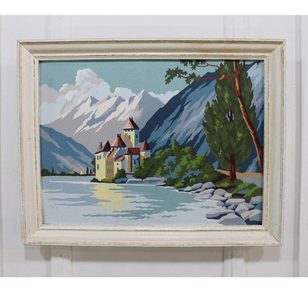 Set of 2 Swiss alps paint by numbers