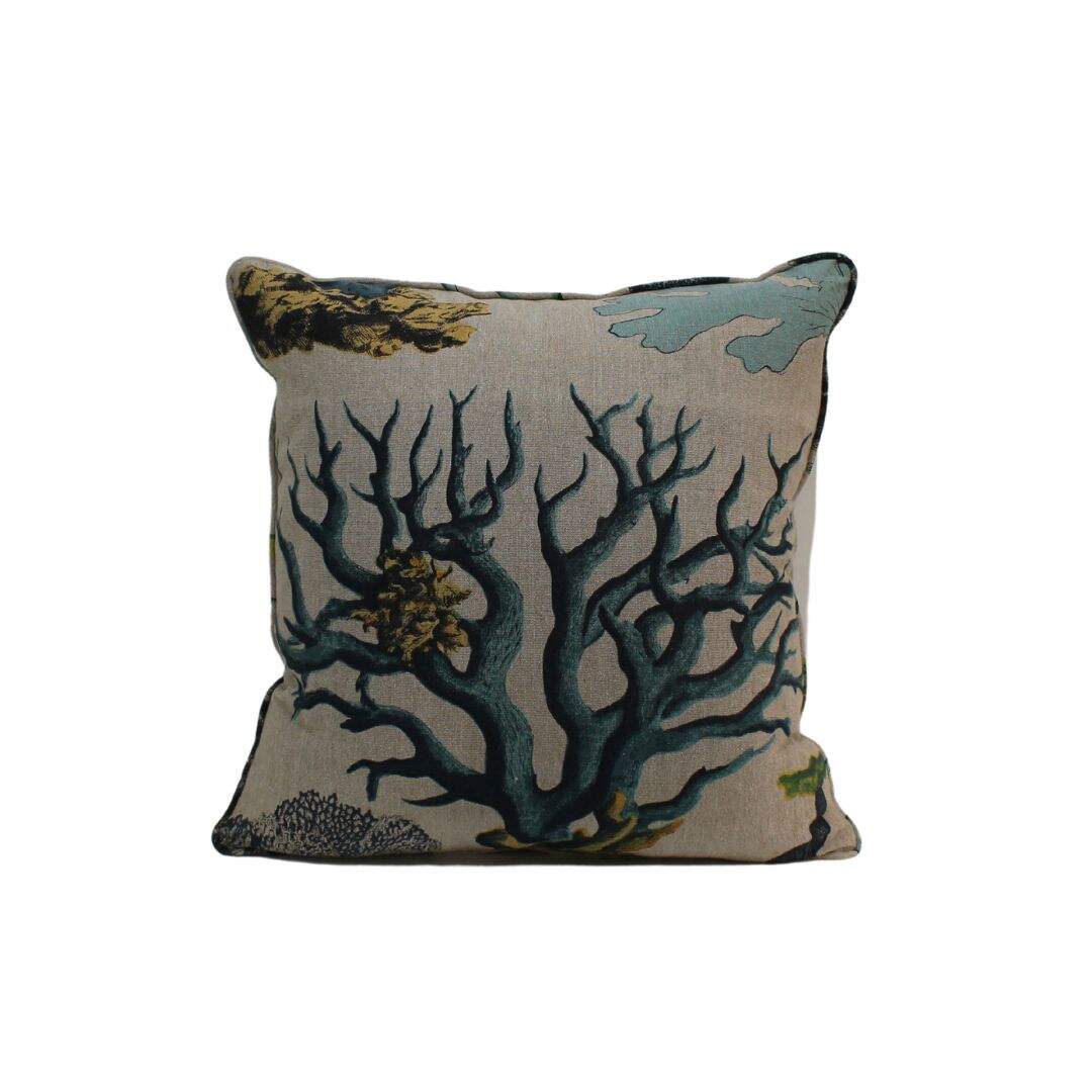 Fan coral print pillow