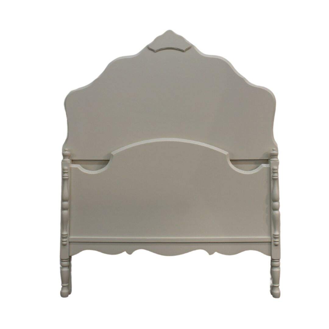 Cream wooden single bed