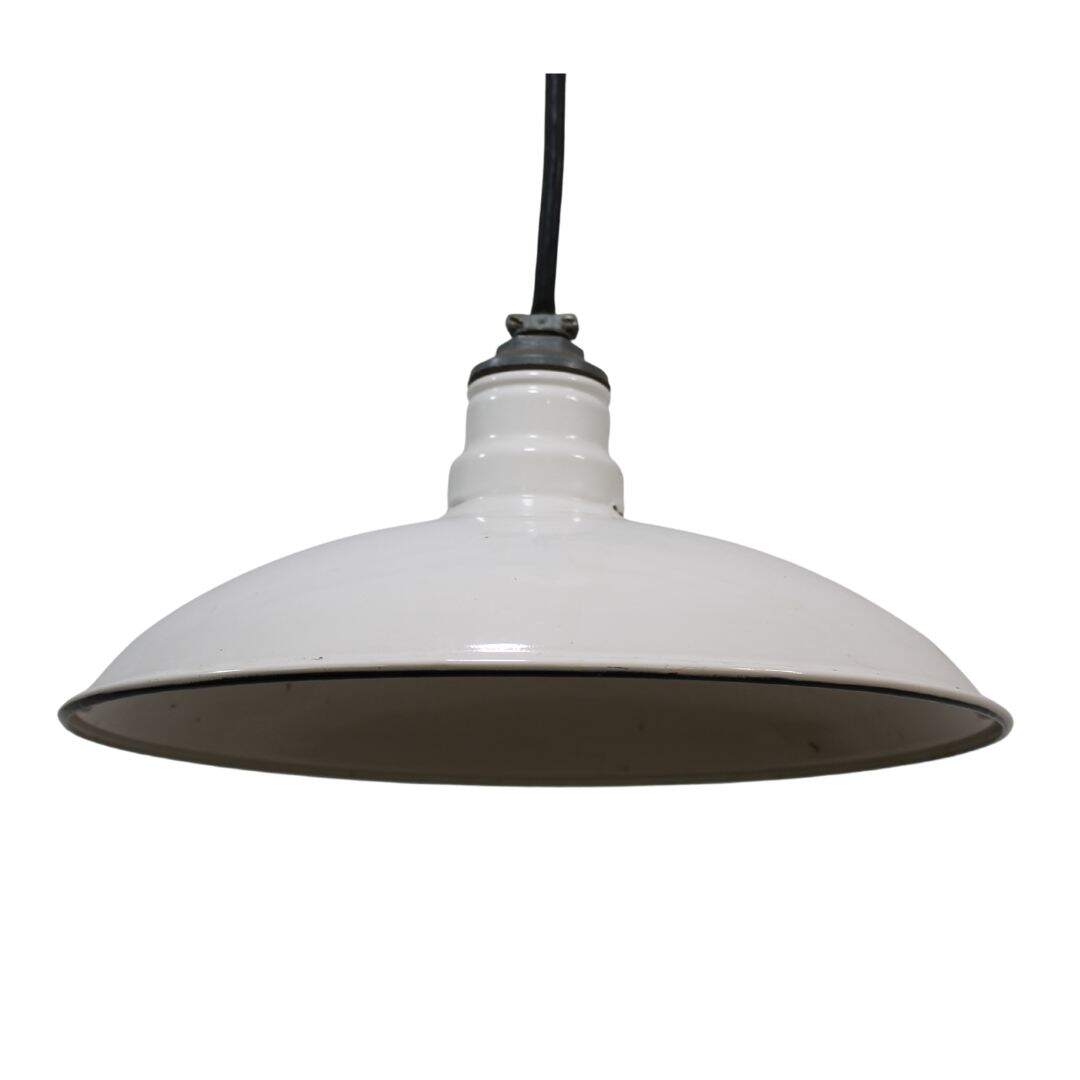 Vintage enamel pendant light