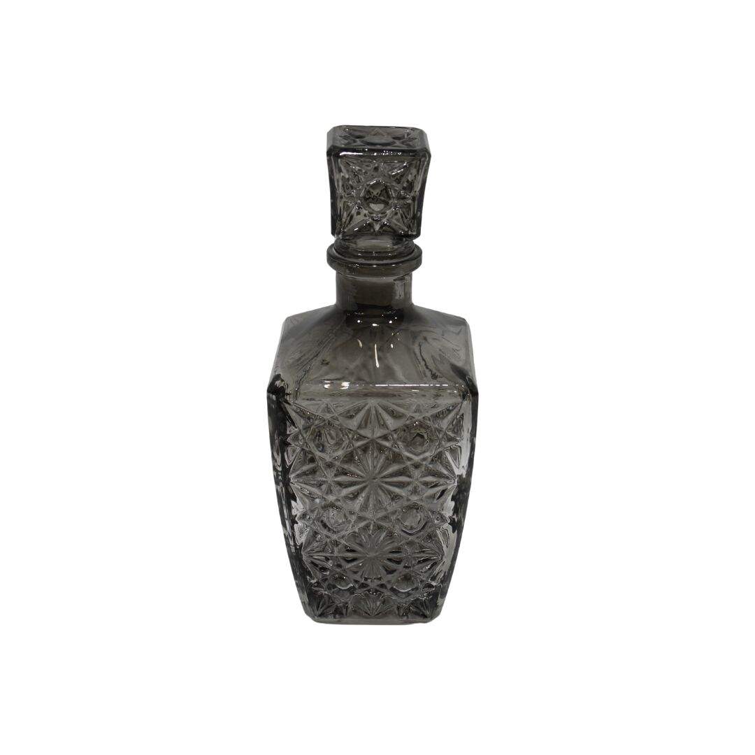 Grey glass decanter