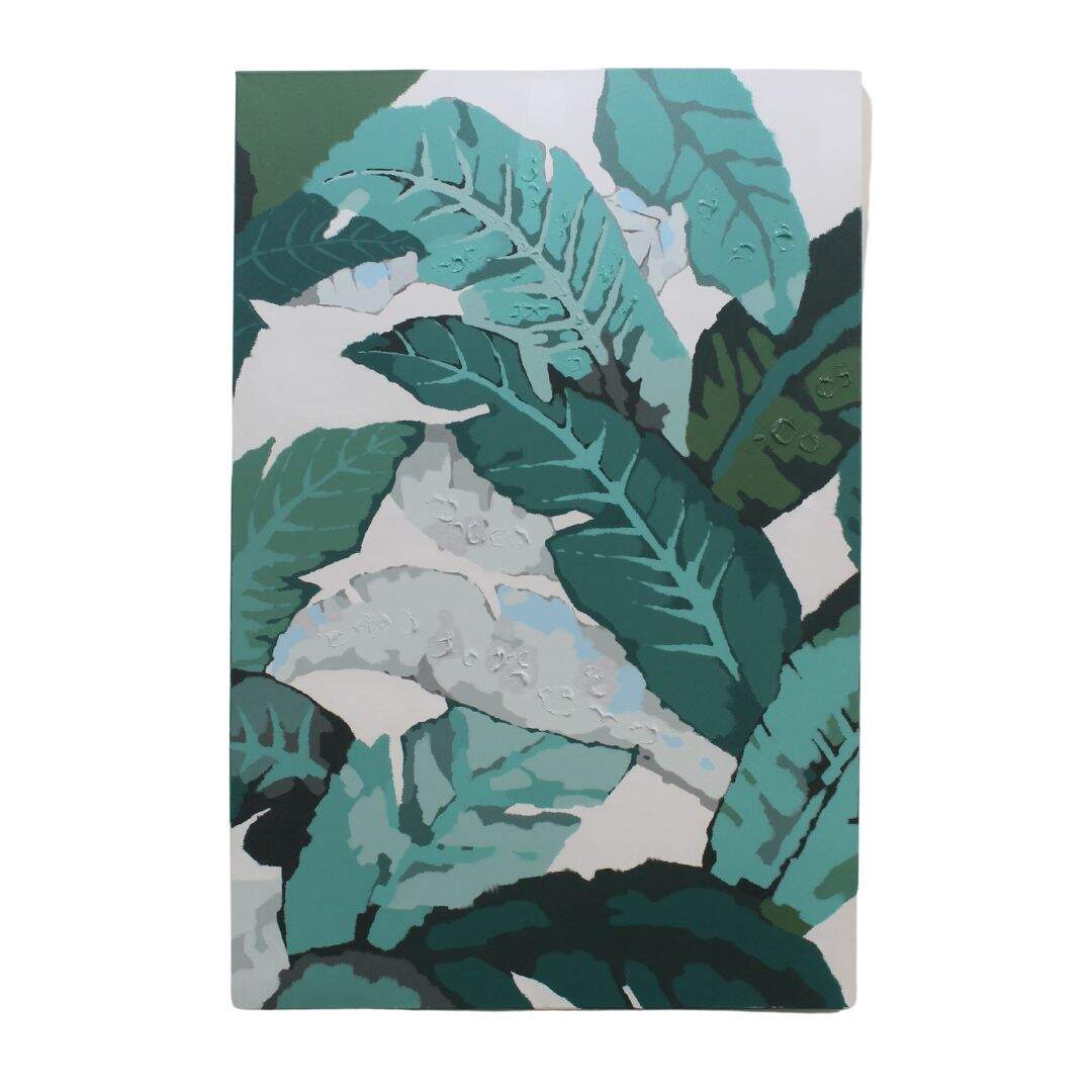 Châtelet Tropical Leaves Acrylic on Canvas Painting