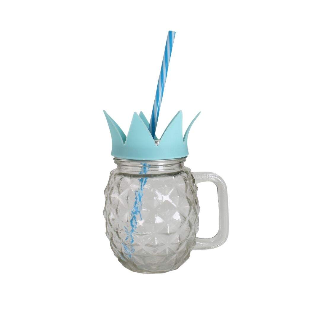 Pineapple jar, blue