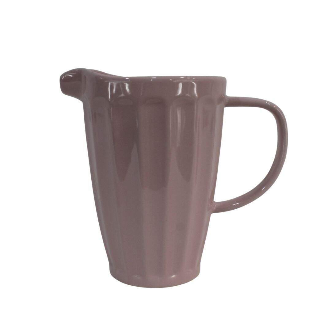 Pink ceramic pitcher