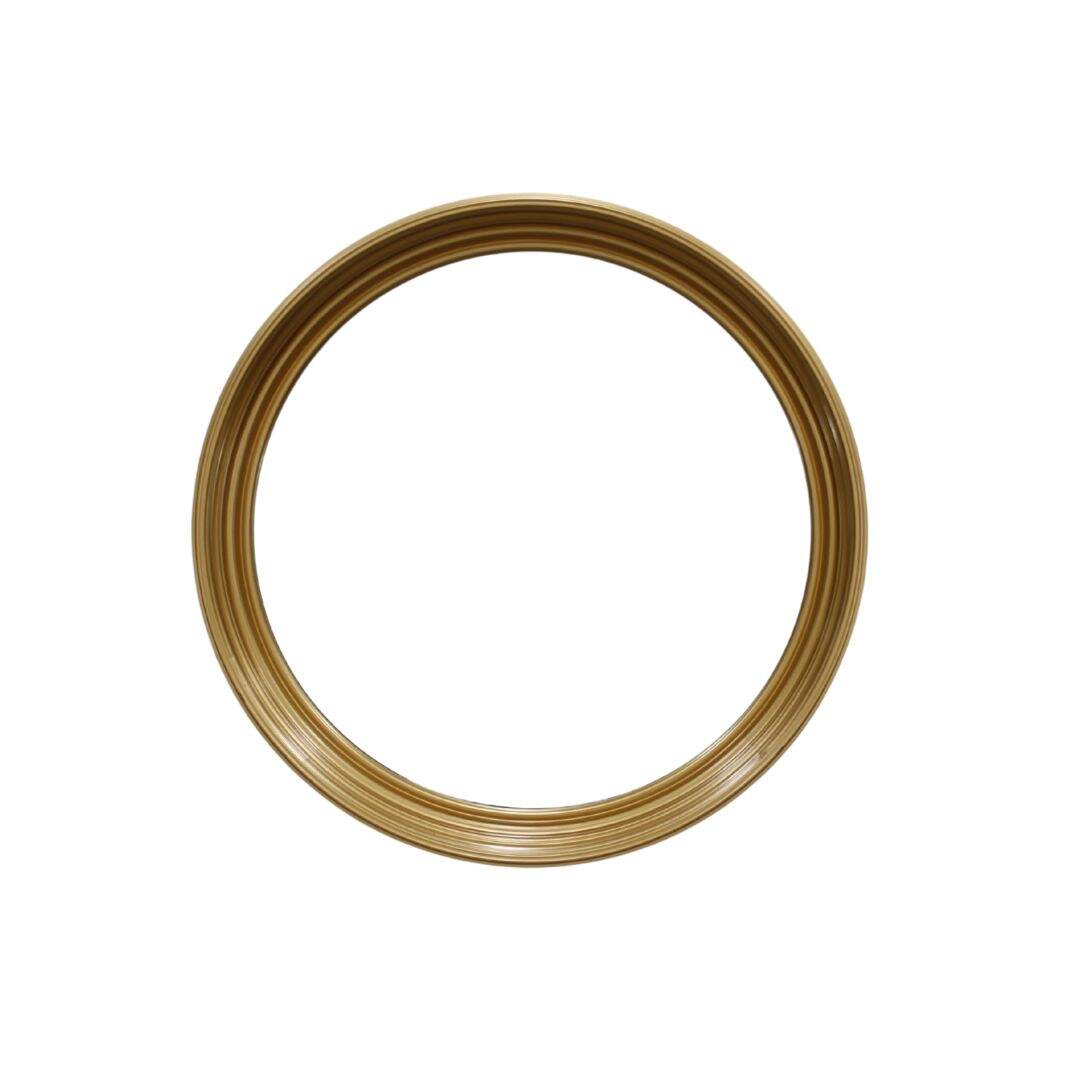 Round gold mirror