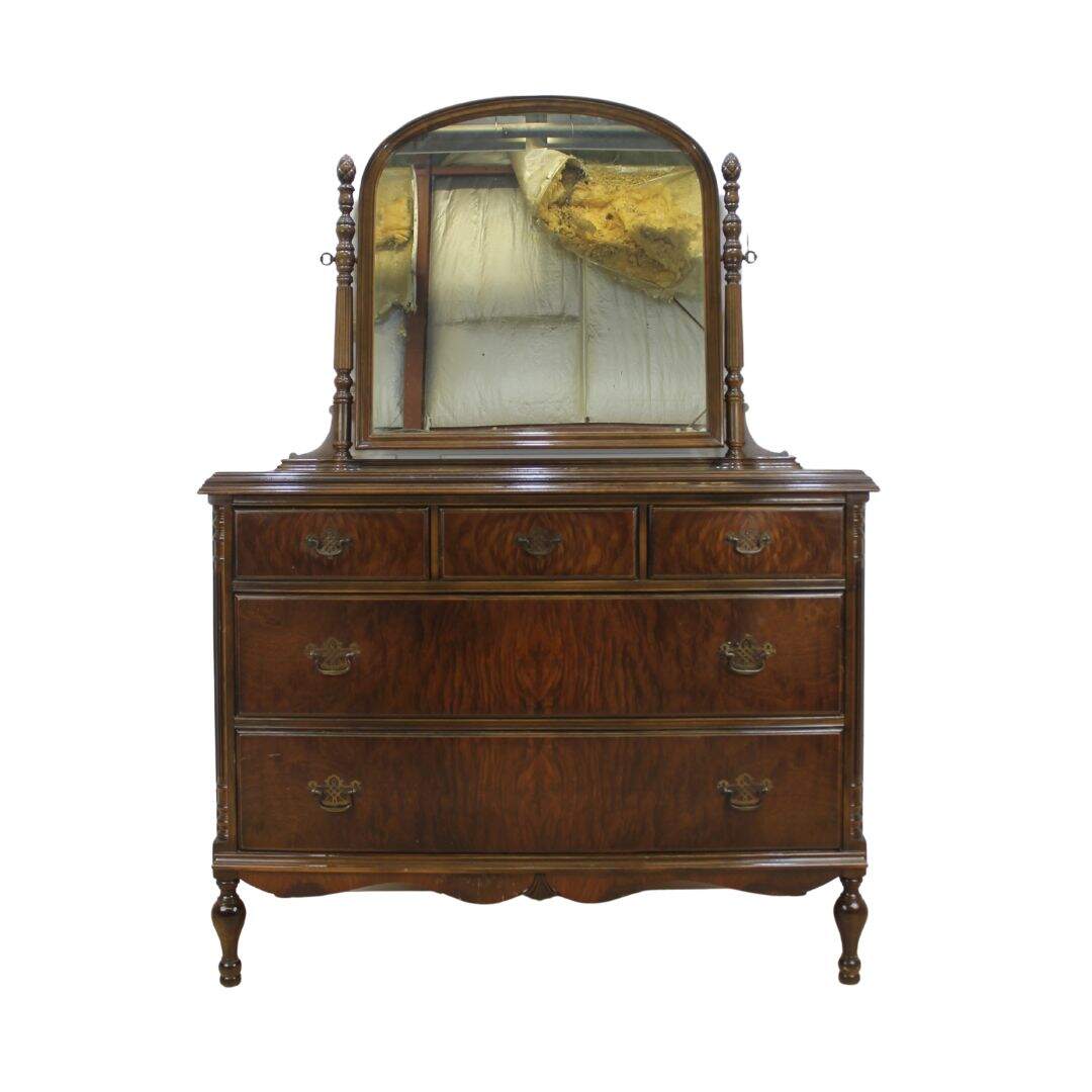1940's dresser with mirror, unpainted