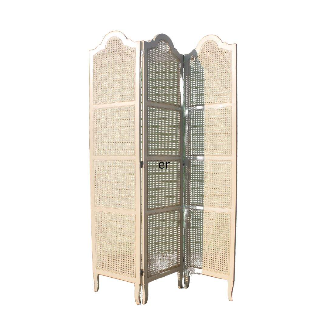 3 panel screen with caning
