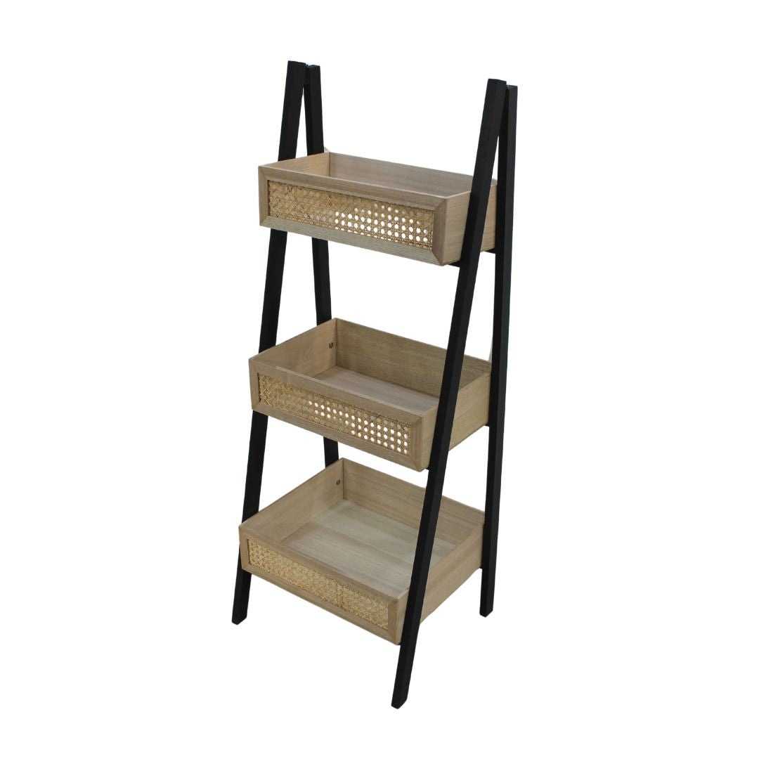 Caned 3 tiered plant stand