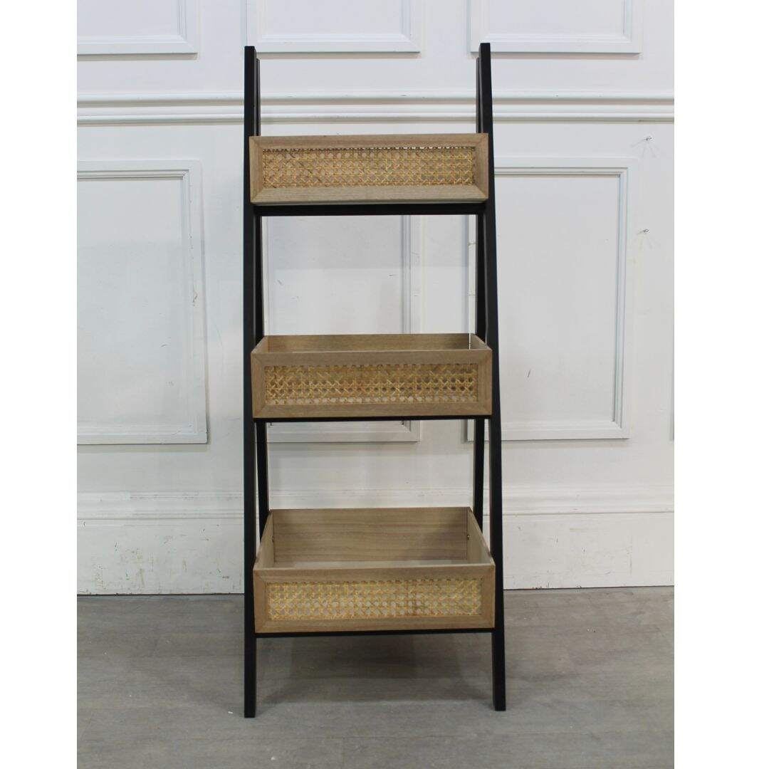 Caned 3 tiered plant stand