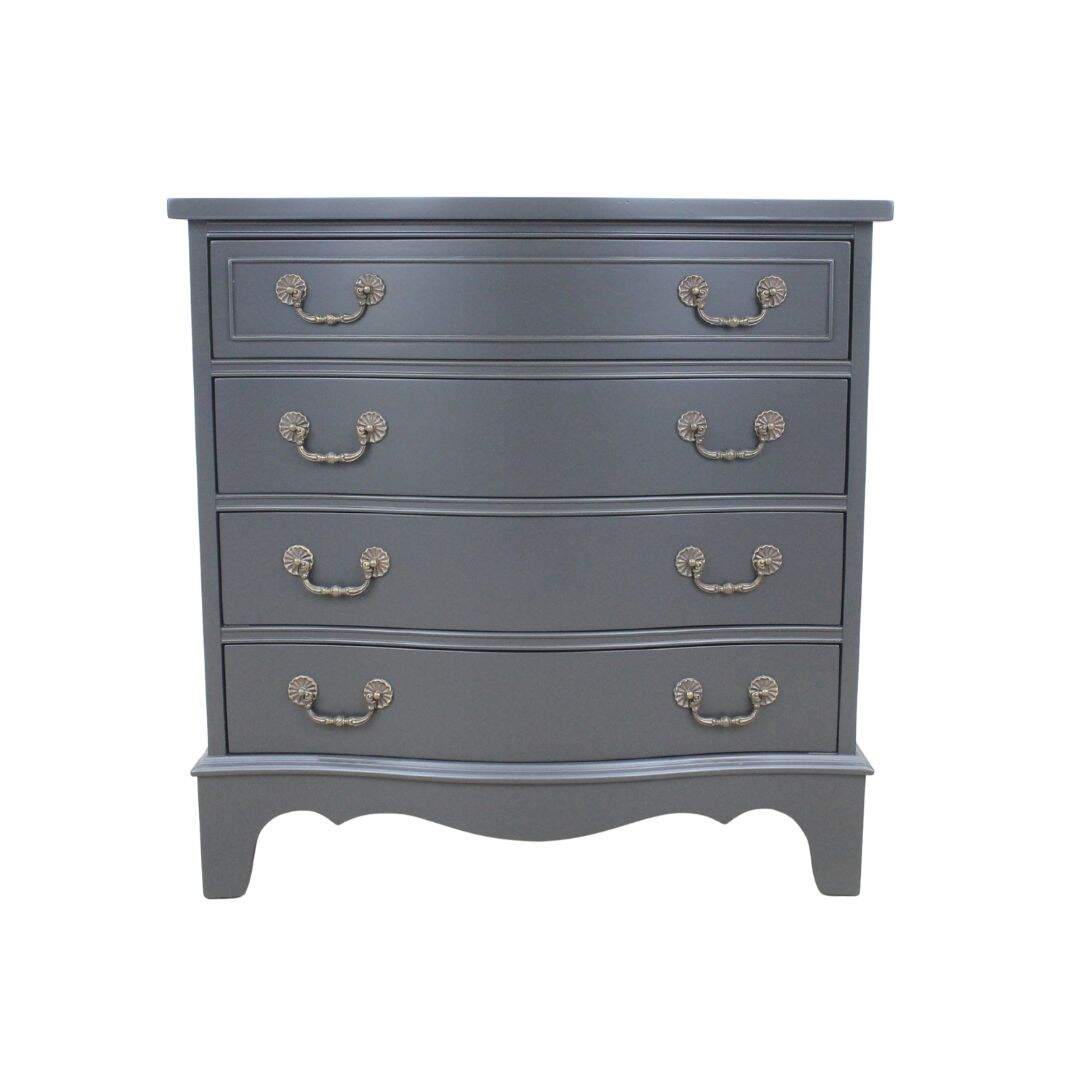 4 drawer off-black serpentine front chest