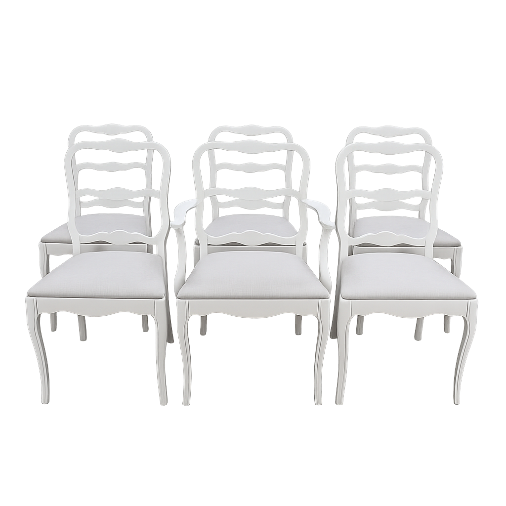 Set of 6 French provincial chairs