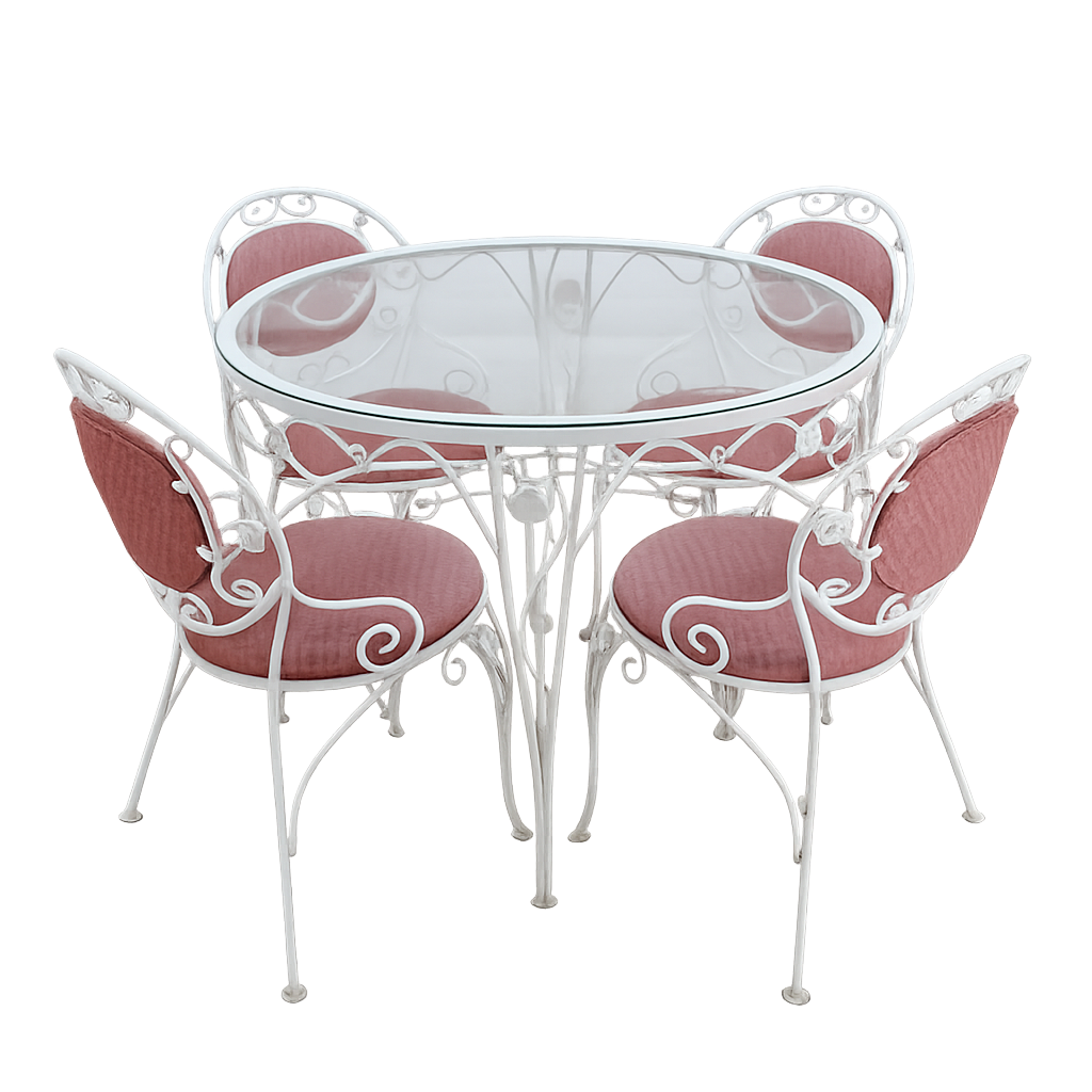 Outdoor metal table and chair set