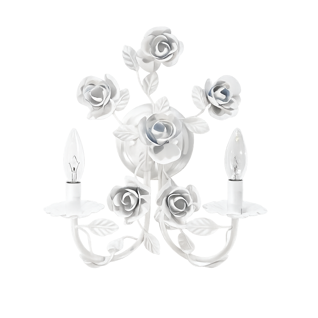 White tole wall sconce