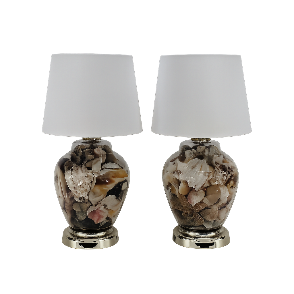 Pair of shell lamps