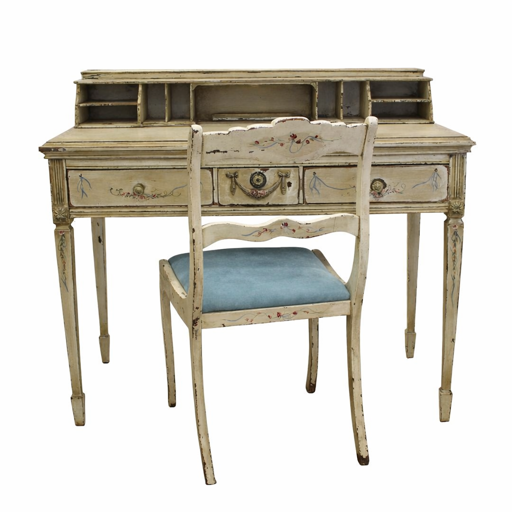 Hand painted desk and chair