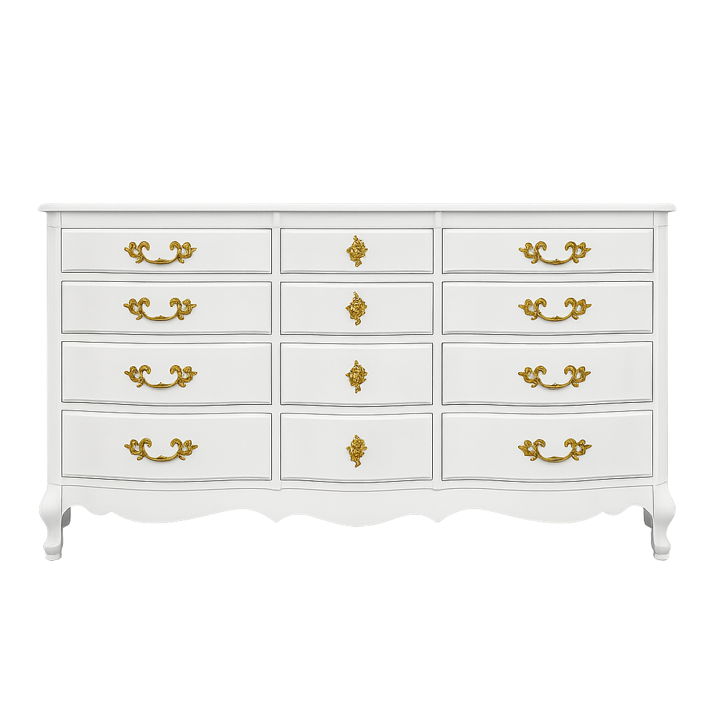french provincial 9 drawer dresser