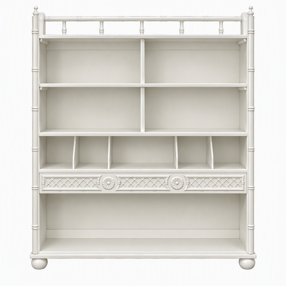 Faux bamboo bookcase