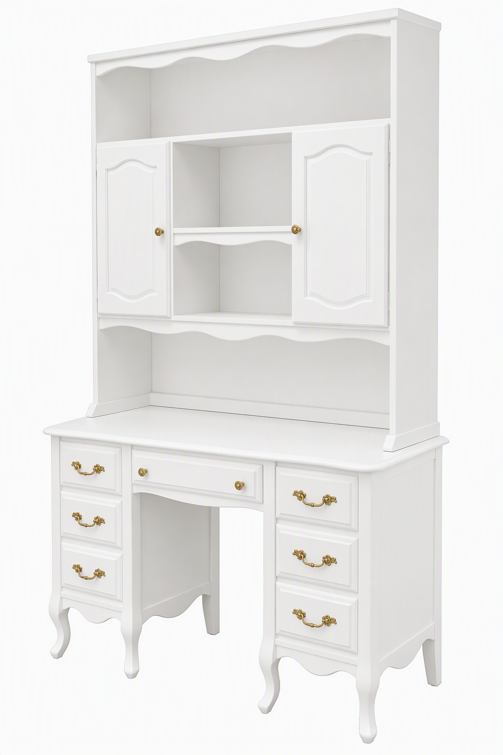 french provincial desk with hutch