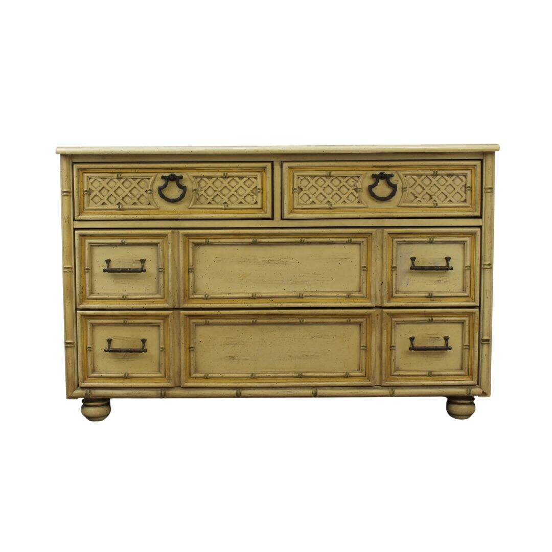 Faux bamboo dresser, unfinished