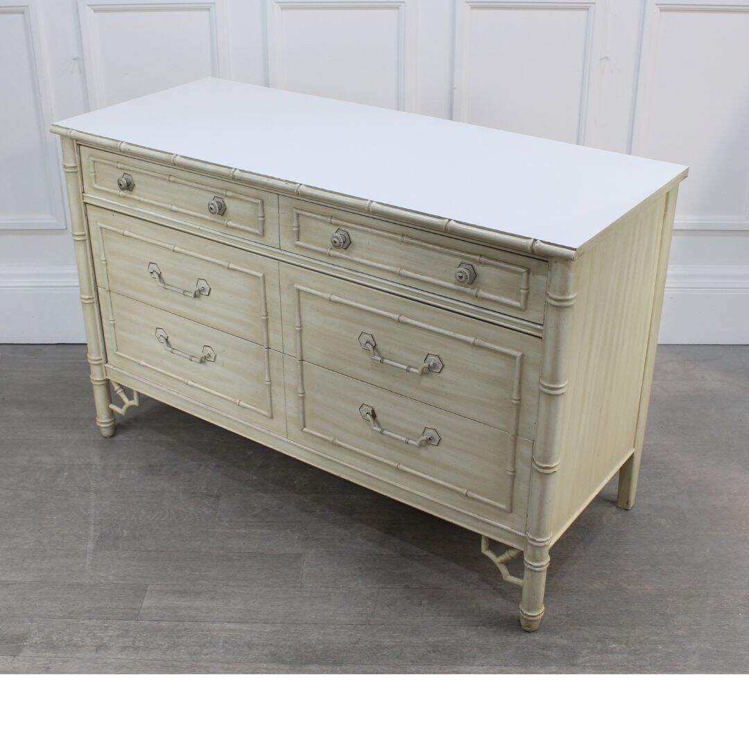 Faux bamboo dresser, unpainted