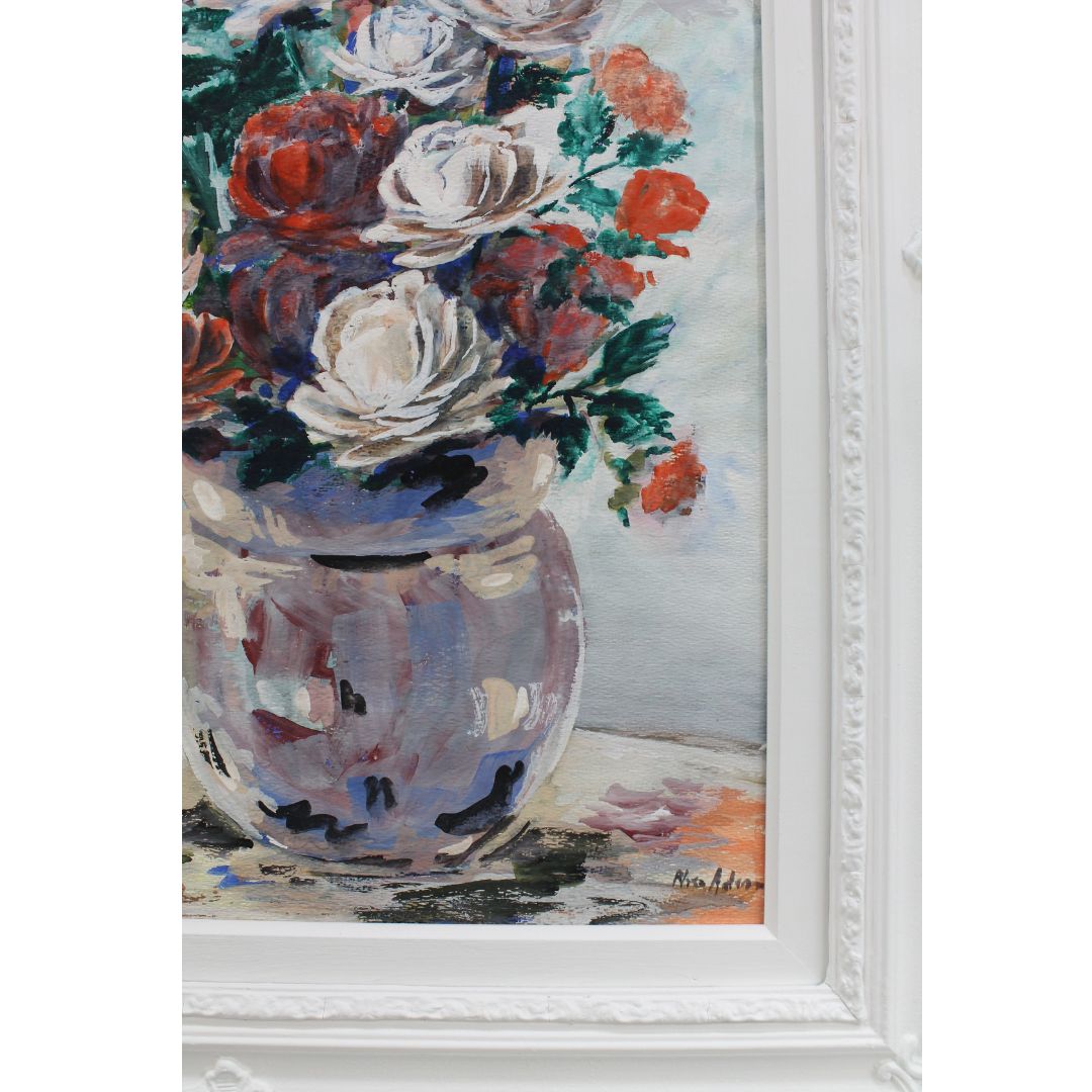 Floral painting with roses