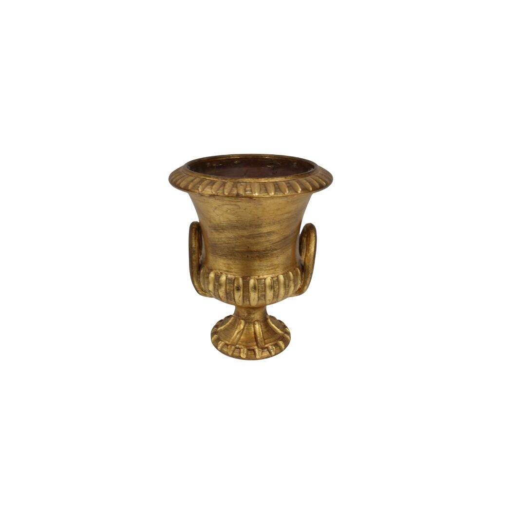 florentine urn with gold finish