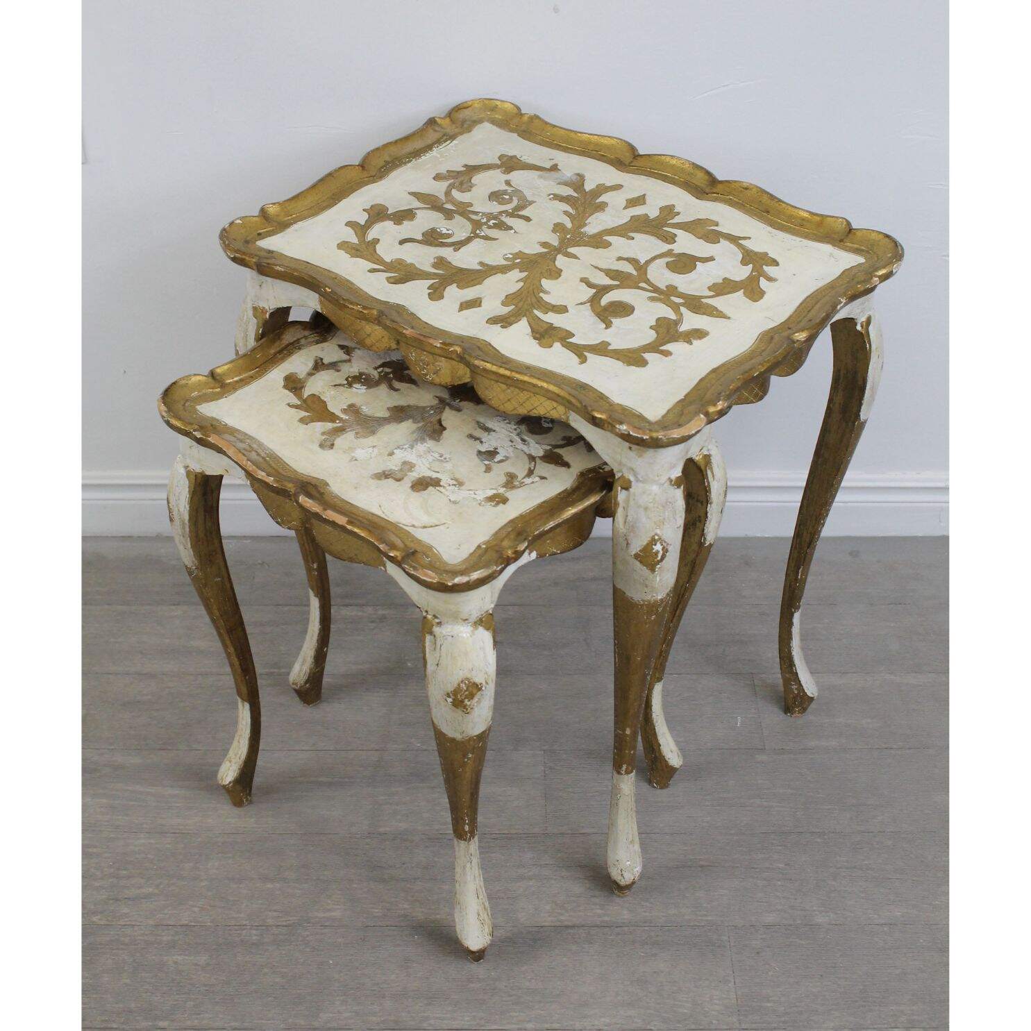 Set of 2 Florentine nesting tables