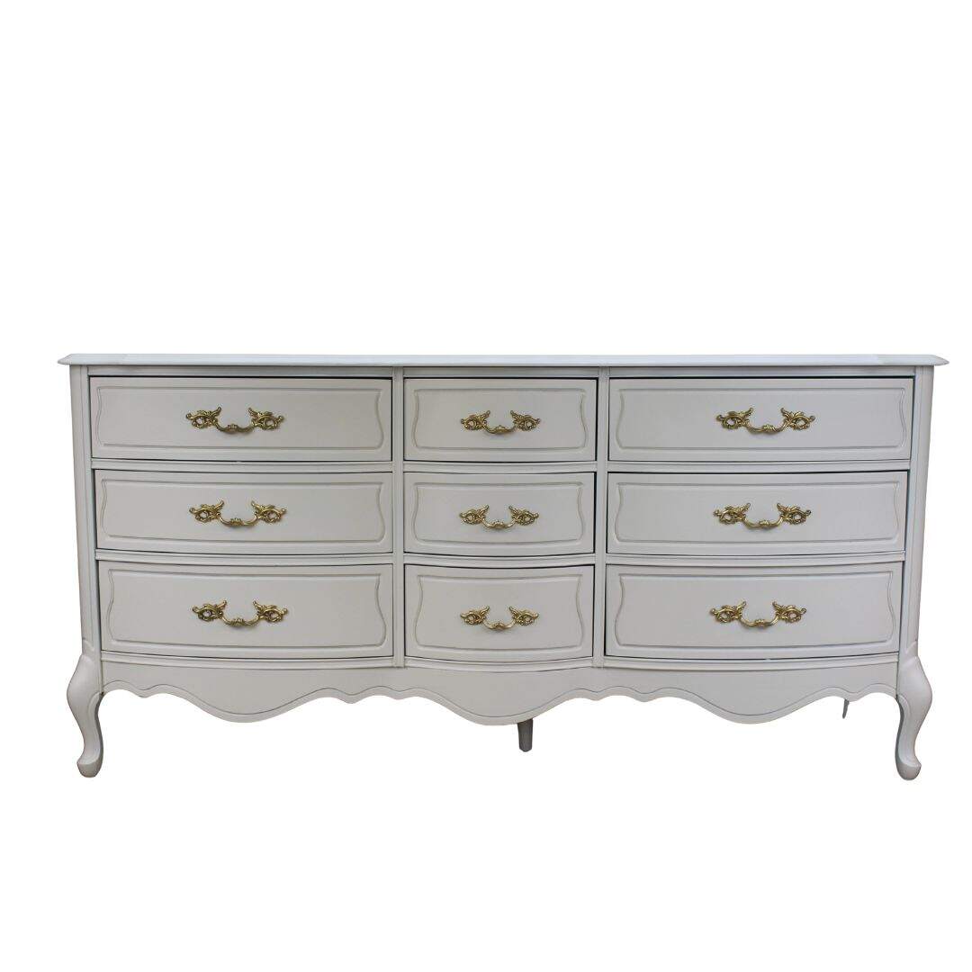 French provincial 9 drawer dresser