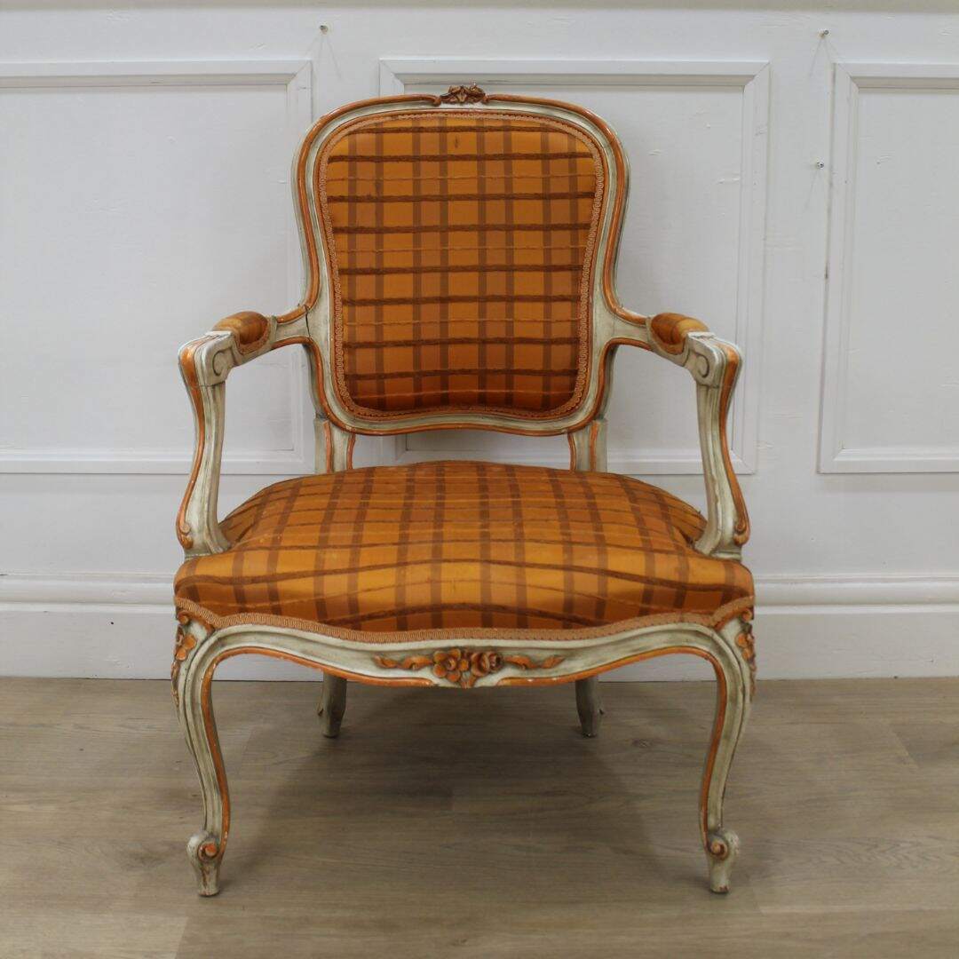 french provincial bergere chair, unfinished