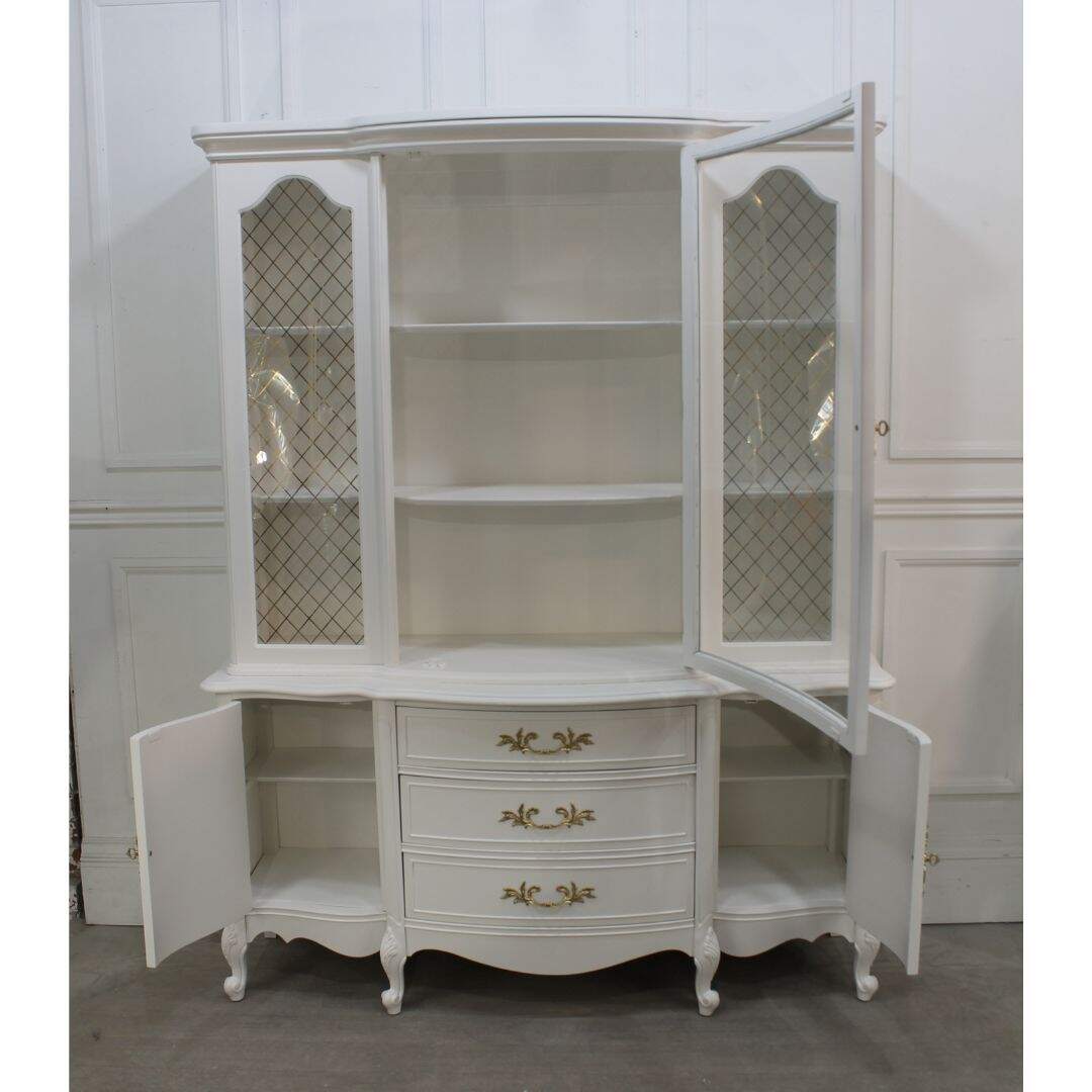 French provincial china cabinet