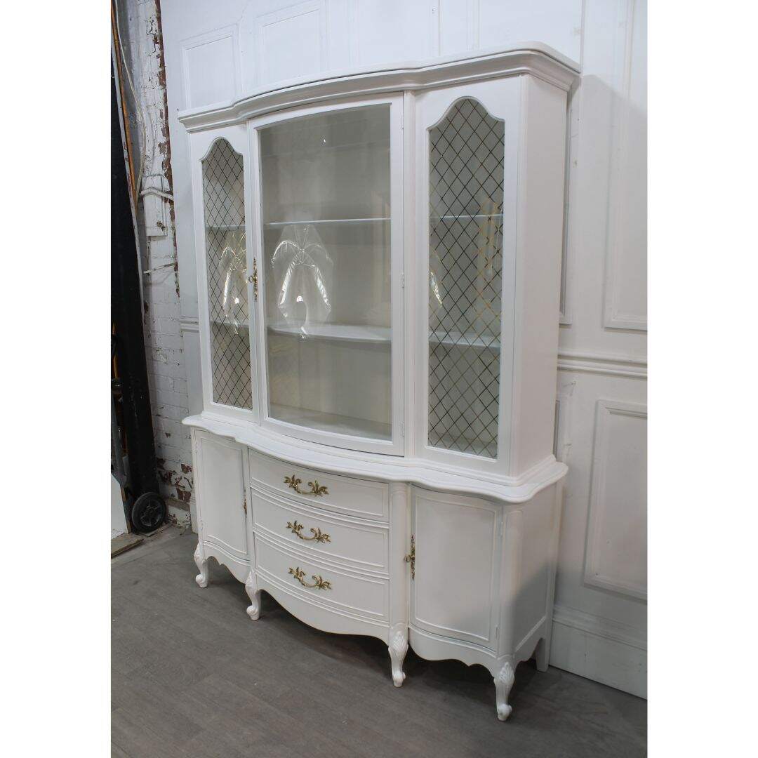 French provincial china cabinet