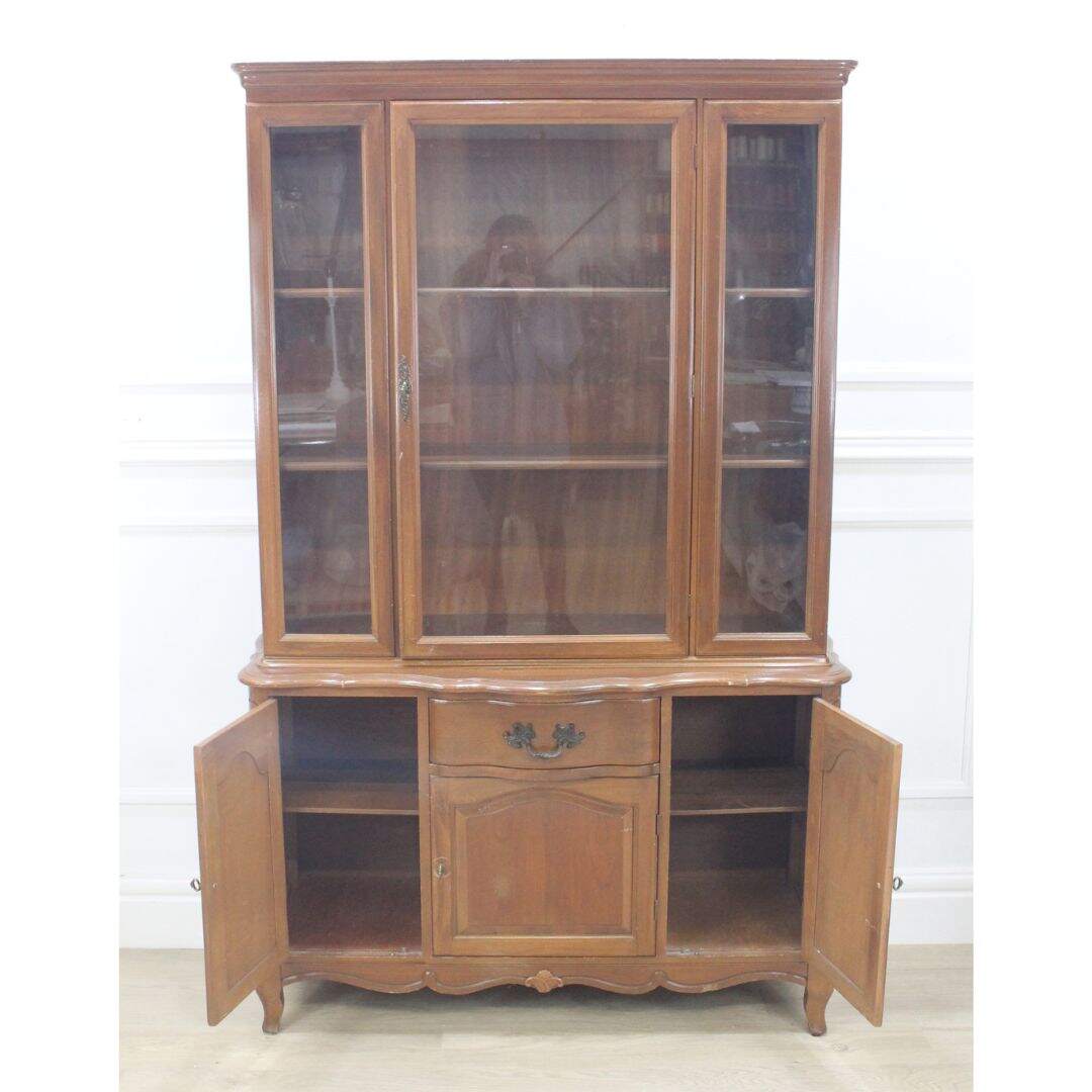 French provincial china cabinet, unpainted
