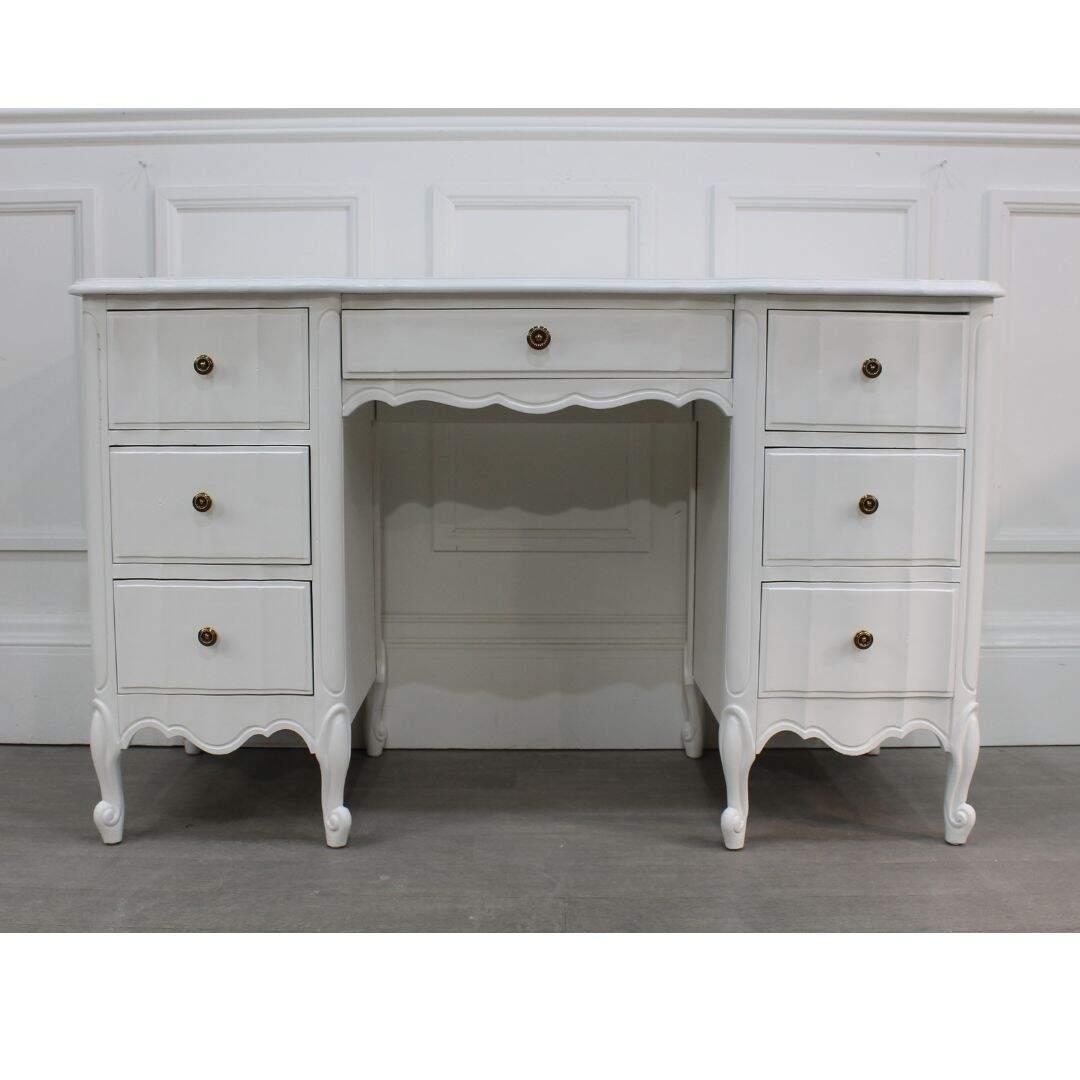 French provincial 7 drawer desk