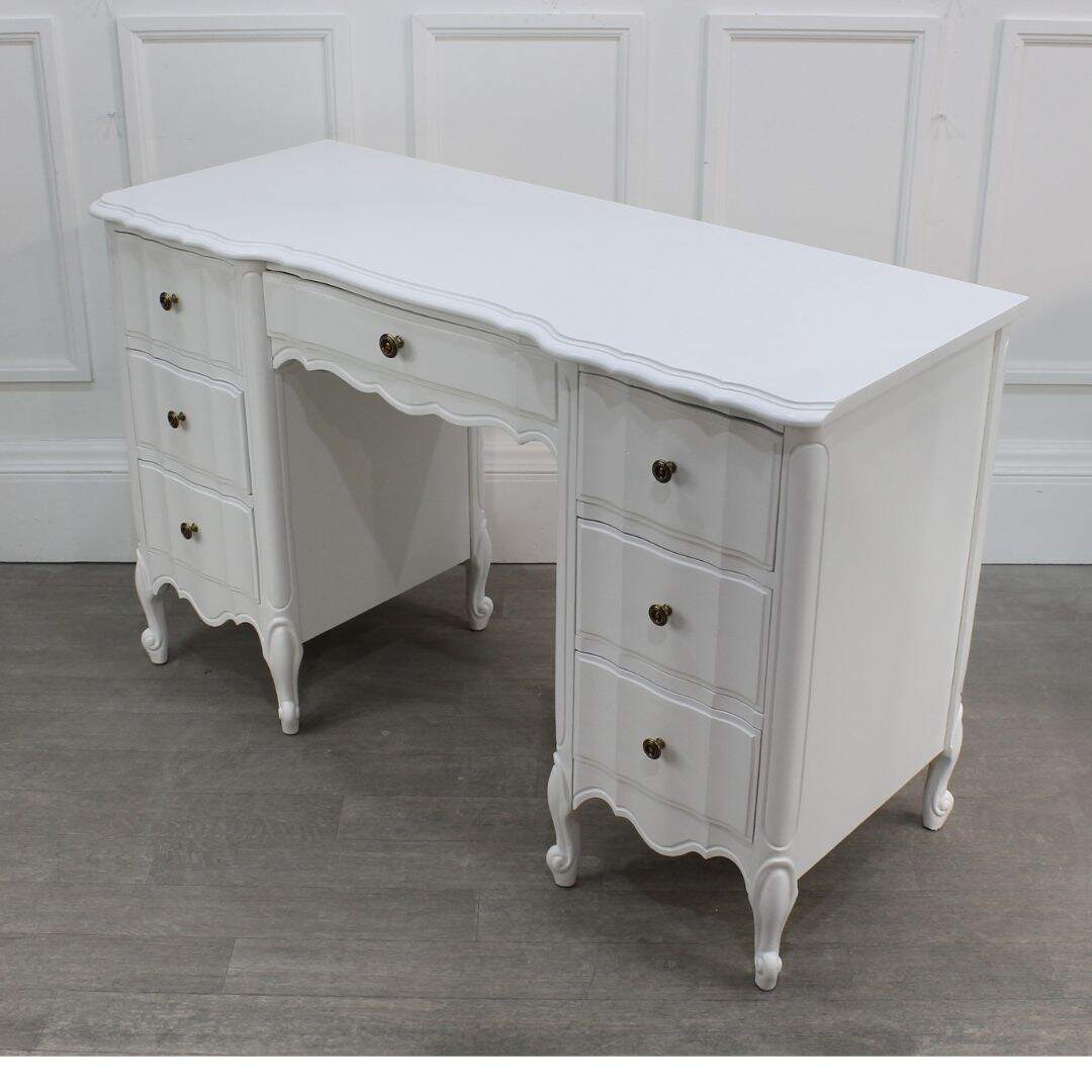 French provincial 7 drawer desk