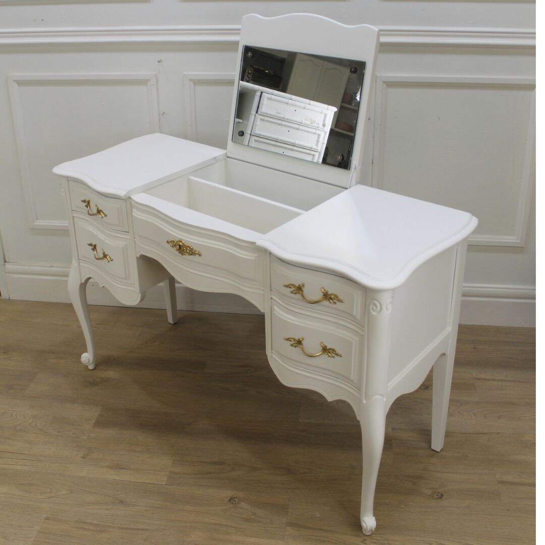 French provincial flip top vanity