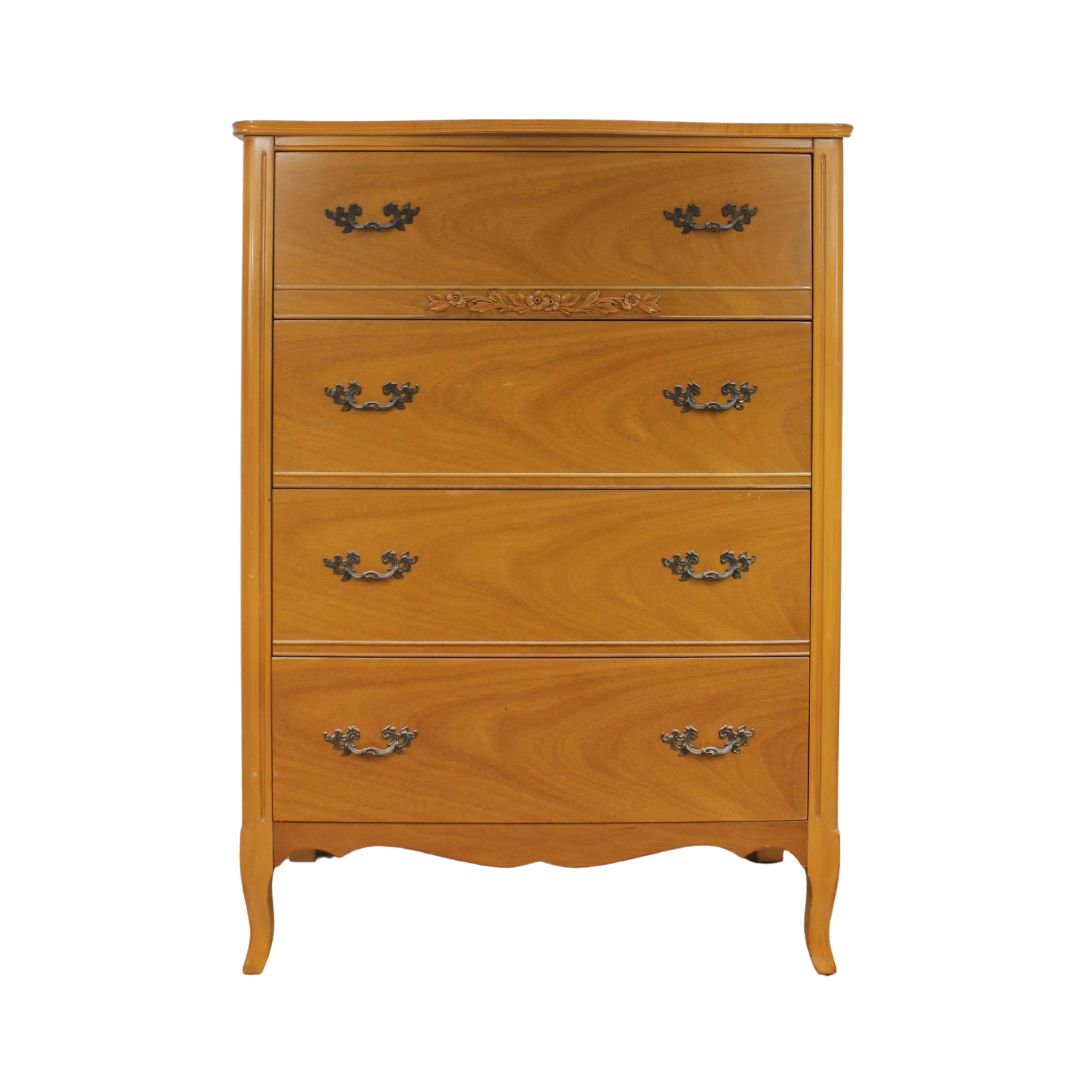 French provincial highboy dresser, unpainted