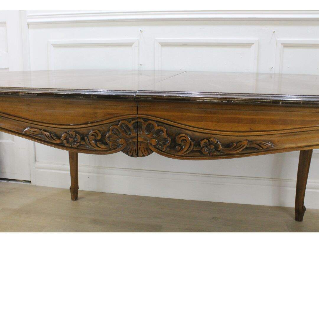 large french provincial dining table, unpainted