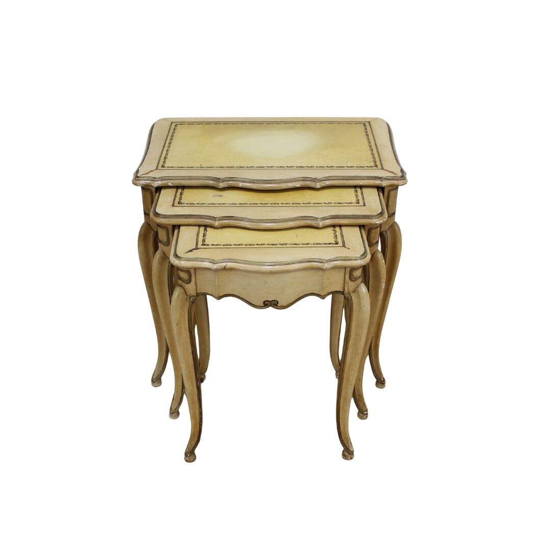 French provincial nesting tables, unpainted