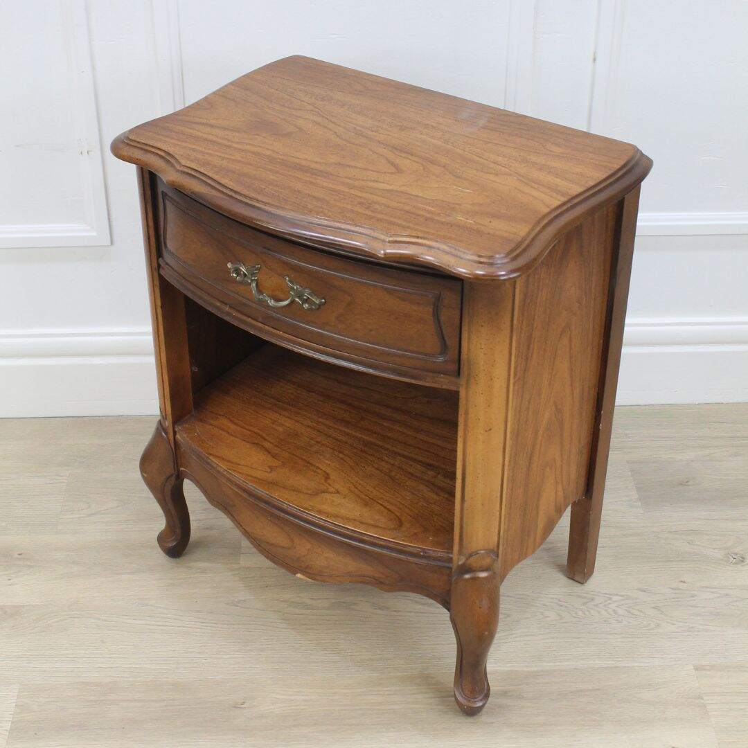 french provincial night table, unpainted