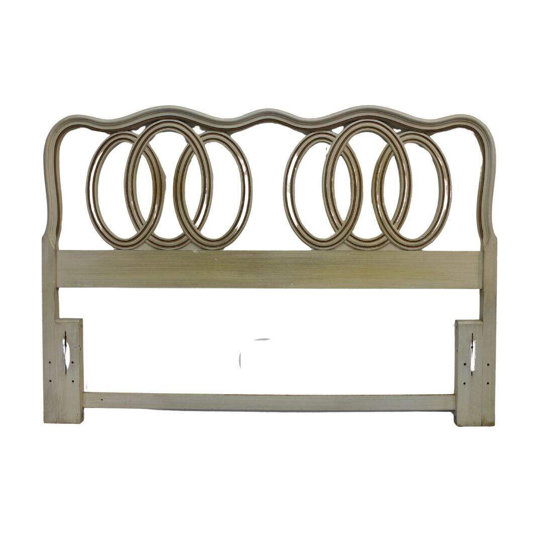 French provincial queen headboard, unpainted