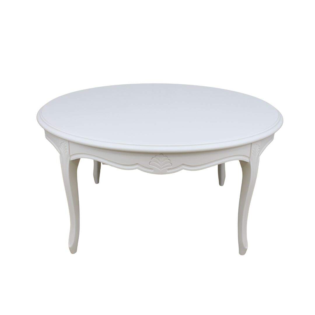 small round French provincial coffee table